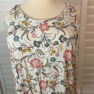 *Donating Soon* Make an Offer -Luxe Scoop Neck Tank (Light Floral)